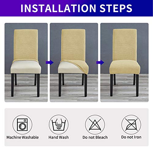 Stretch Chair Covers for Dining Room Set of 2