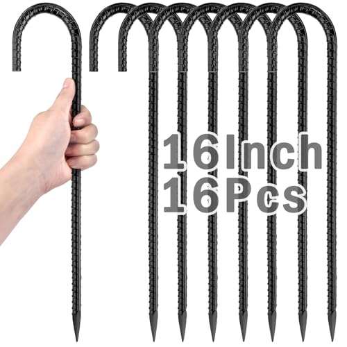 16 Inch Ground Stakes Heavy Duty (16 Count)
