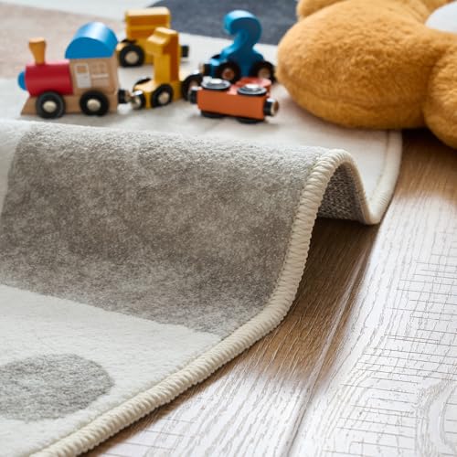 3x5 Washable Playroom Rug for Kids Room Classroom Rug Marble (15 Sq Ft)