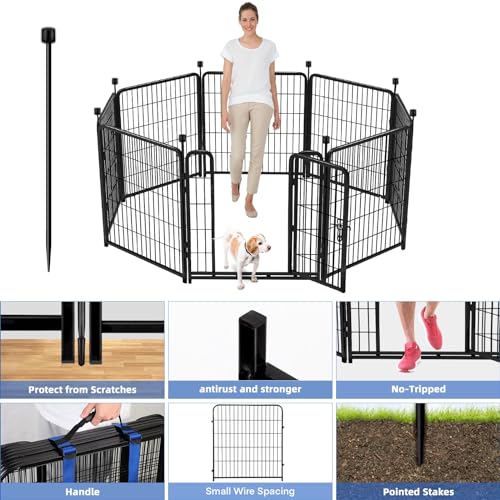 Metal Garden Fence with Gate (54 Sq Ft)