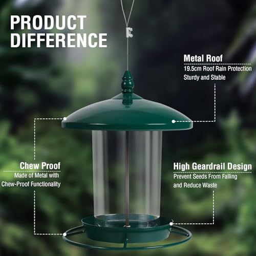 Metal Bird Feeder for Outdoors Hanging