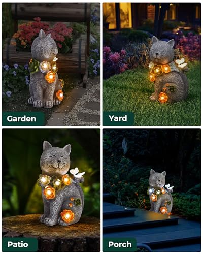 Solar Garden Statues Outdoor Decor
