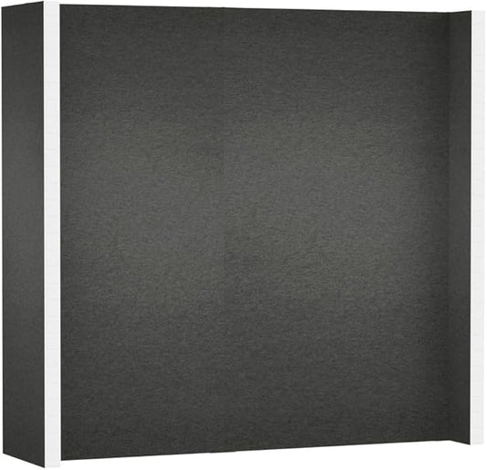 EverPanel Modular 7' x 7' Wall Kit | Dark Gray SoundSorb with White Trim | Room Divider | Interlocking Wall Panels | Temporary Room Separator | Configurable Partition