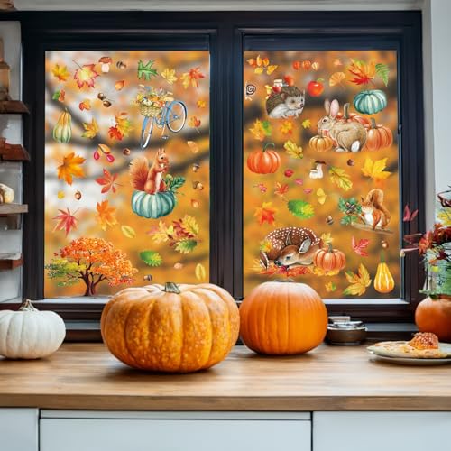 Fall Thanksgiving Window Clings (9 Count)