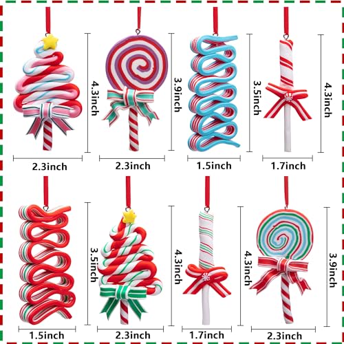 8 Pcs Christmas Lollipop Ornaments (8 Count)