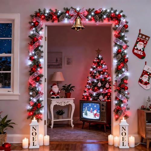 Red White LED String Lights (50 Count)