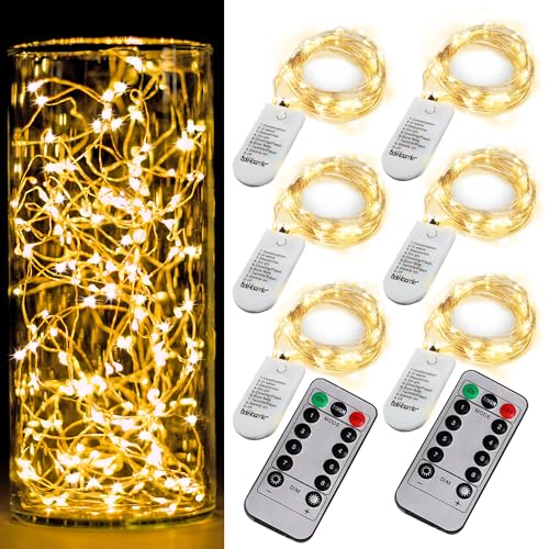 6 Pack Fairy Lights Battery Operated With Timer (39 Foot)