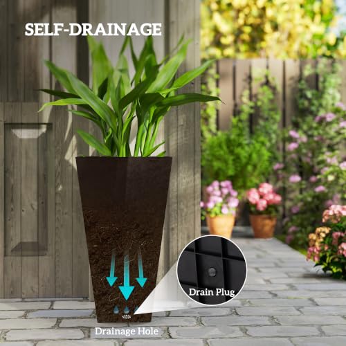 28 in Tall Planters for Outdoor Plants (3 Count)