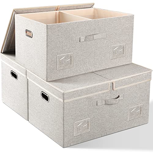 Storage Bins with Lids Fabric Closet Organizers Cubes Office Organization (3 Count)