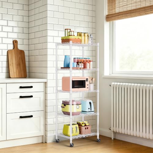 5 Wire Shelving Metal Storage Rack Adjustable Shelves