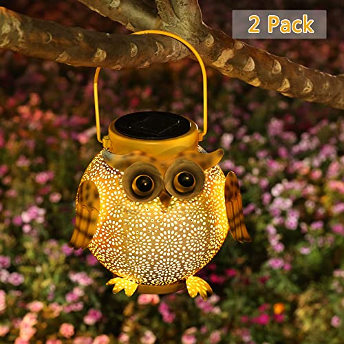 2 Pack Hanging Solar Lanterns