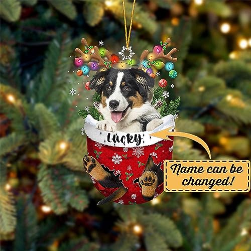 Australian Shepherd 2 Dog Christmas Ornament