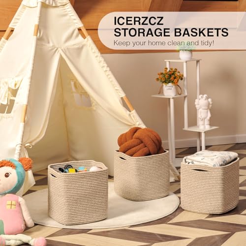 13 Inch Cube Closet Storage Bins 13x13x13 in (3 Count)
