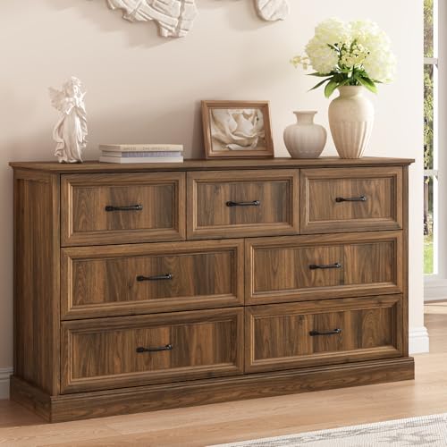 Farmhouse 7 Drawer Dresser for Bedroom