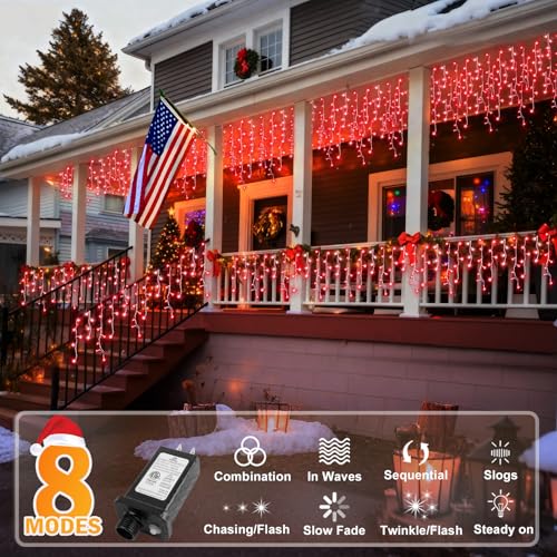 Christmas Lights Outdoor Decorations 33ft 400 LED Hanging Light
