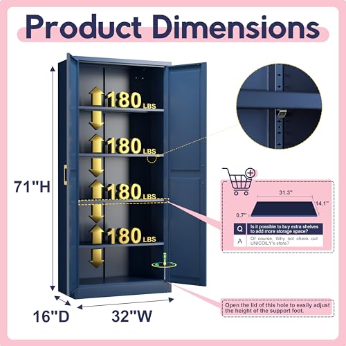 71" Kitchen Pantry Cabinet