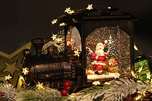 Lighted Christmas Snow Globe Lantern
