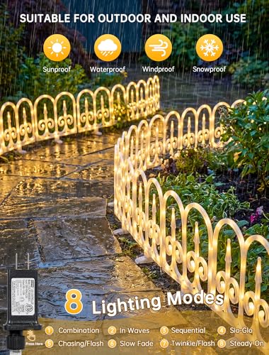 8 Pack Ornate Arch Fence Lights