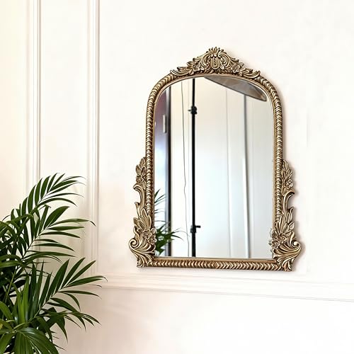 Vintage Carved Resin Desk Mirror