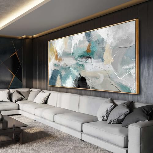 Large Canvas Wall Art Minimalist Decor Living Room Pictures Grey Wall Decor Hand Painted Artwork for Bedroom Kitchen Hotel Wall Decoration 30x60 Inch