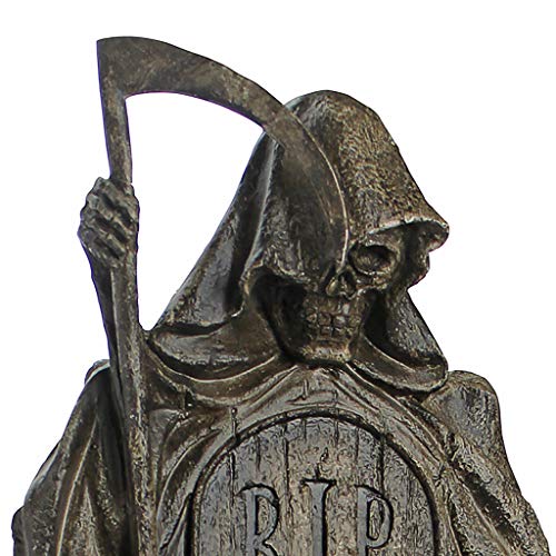 Rest in Pieces Grim Reaper Tombstone Statue