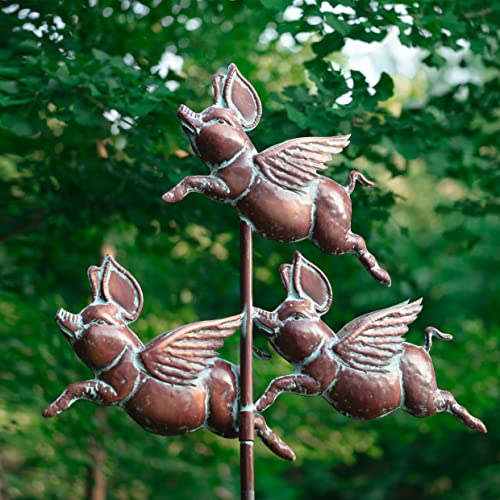 Flying Pig Wind Spinner Outdoor