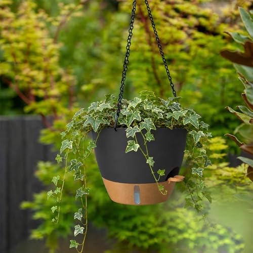 12 Inch Large Self Watering Hanging Planters for Indoor Outdoor Plants