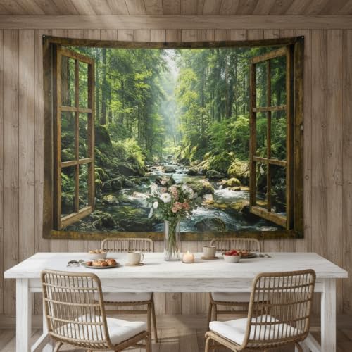 Window Forest Tapestry 60x44 Inch