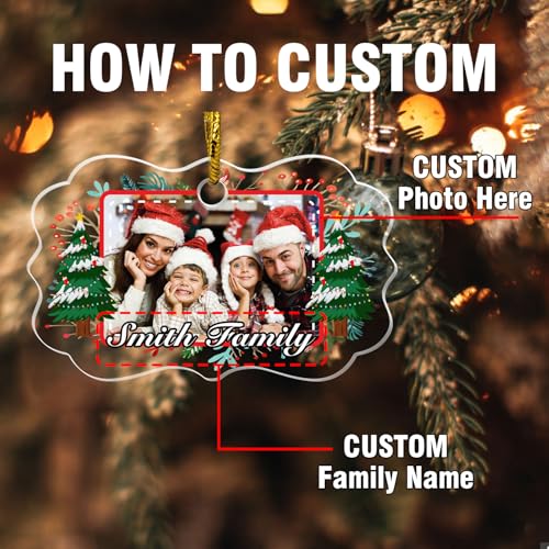 Personalized Photo Ornaments Christmas Tree Hanging Decor
