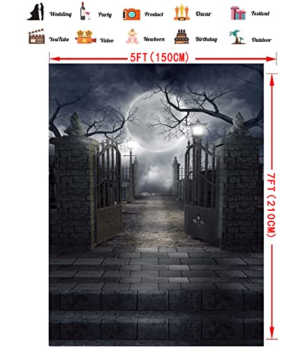 Halloween Backdrop Background Nightmare Before Christmas Backdrop for Photography Zombie Themed Photo Booth Party Decorations 5x7ft