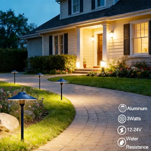 Cast Aluminum Low Voltage Landscape Path Area Spread Lighting (2 Count)