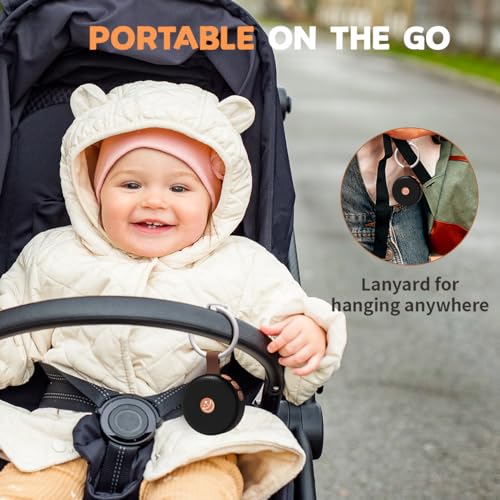 Portable Sound Machine Mini White Noise Machine Baby Shushing Brown Noise Machine with 30 Soothing Sounds for Kids Adults Dogs Auto