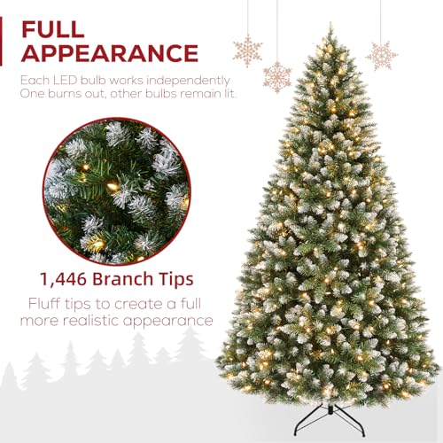7.5 ft Partially Flocked Christmas Tree with 1