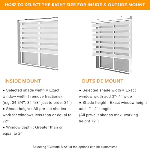 Zebra Blinds for Windows Dual Layer Light Filtering Privacy Free