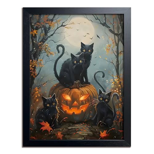 Halloween Black Cat Wall Art