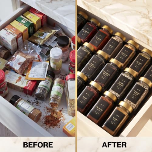 Glass Spice Jars with Label (24 Count)