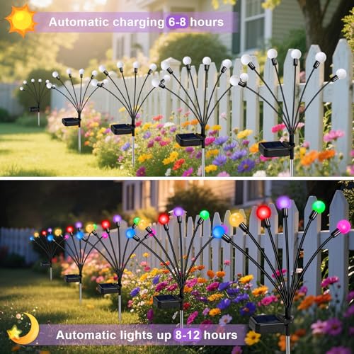 Solar Garden Lights Outdoor Waterproof (4 Count)