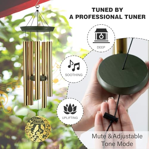 Happy Anniversary Wind Chimes Personalized