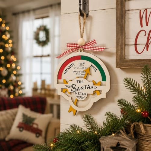 Santa Meter Naughty or Nice Ornament with Rotating Arrow