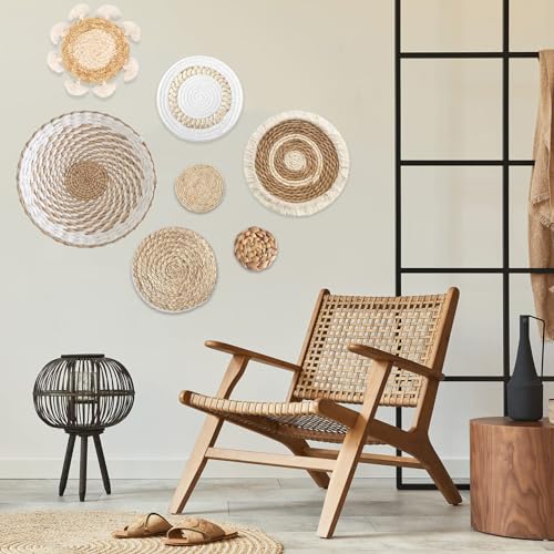 7 Pack Boho Wall Basket Decor (7 Count)