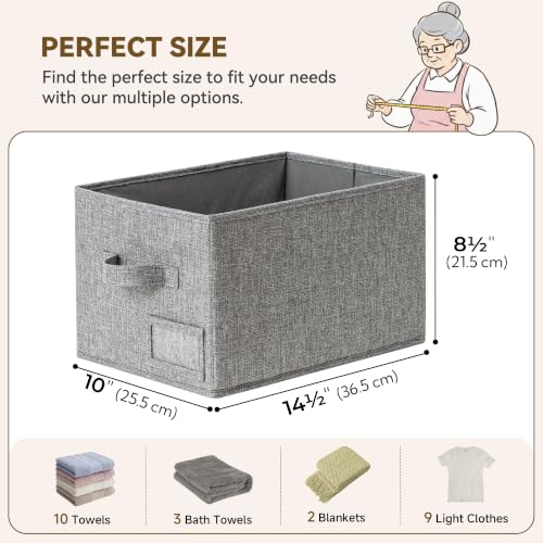 Closet Shelf Baskets with Label (3 Count)