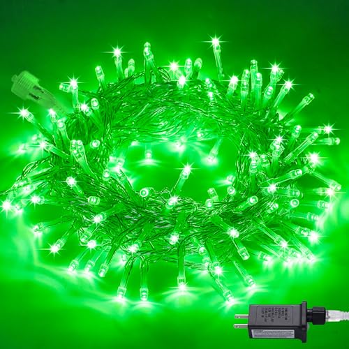 Connectable 100 LED Green Halloween Lights 8 Modes Grinch Lights (33 Foot)