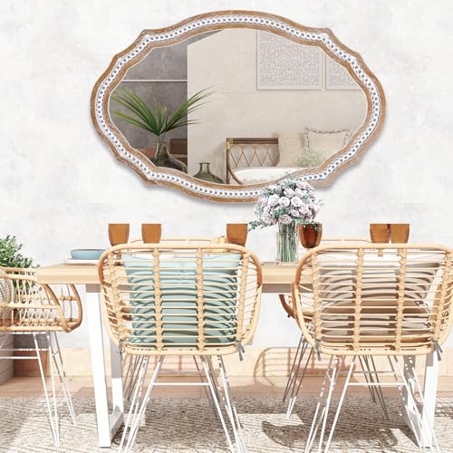 36x24 Inch Rustic Farmhouse Oval Mirror