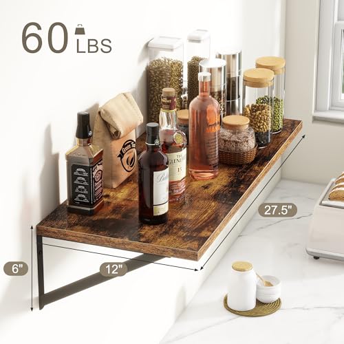 27.5" W x12 D Floating Shelves (2 Count)