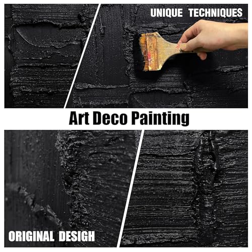 Large Abstract Pictures Wall Decor for Living Room Black Hand
