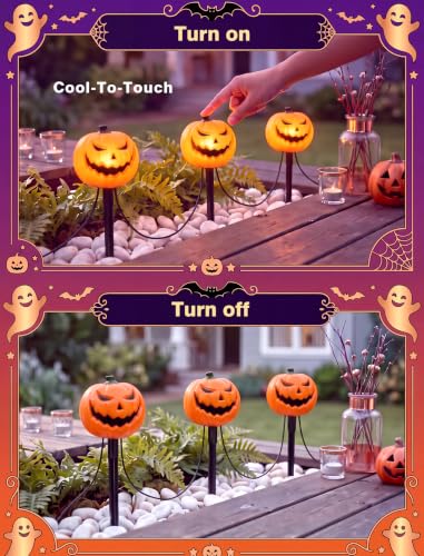 10.5FT Halloween Pumpkin Pathway Lights (5 Count)