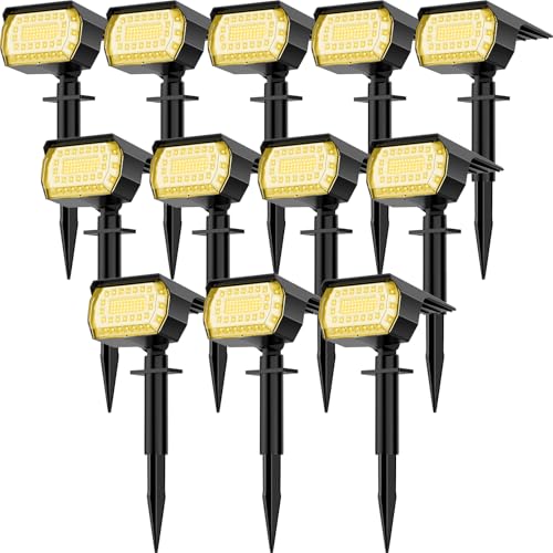 Solar Spot Lights Outdoor IP67 Waterproof (12 Count)