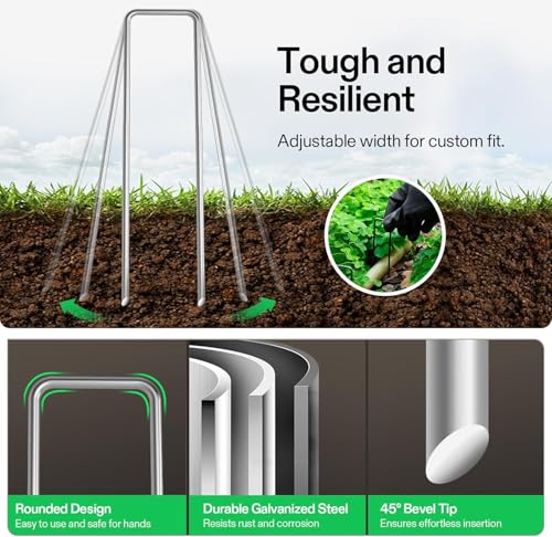 6 Inch Garden Stakes Galvanized Landscape Staples