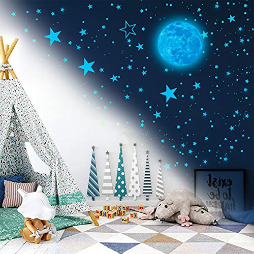 1049 Pieces Luminous Sticker Wall Decal Luminous Stars self