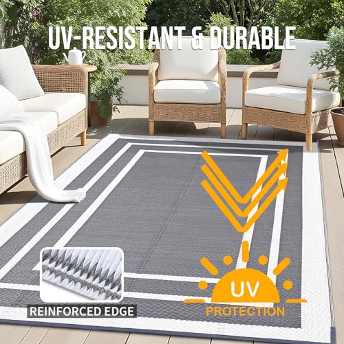 Outdoor Rug 6x9 ft Waterproof Reversible Mat